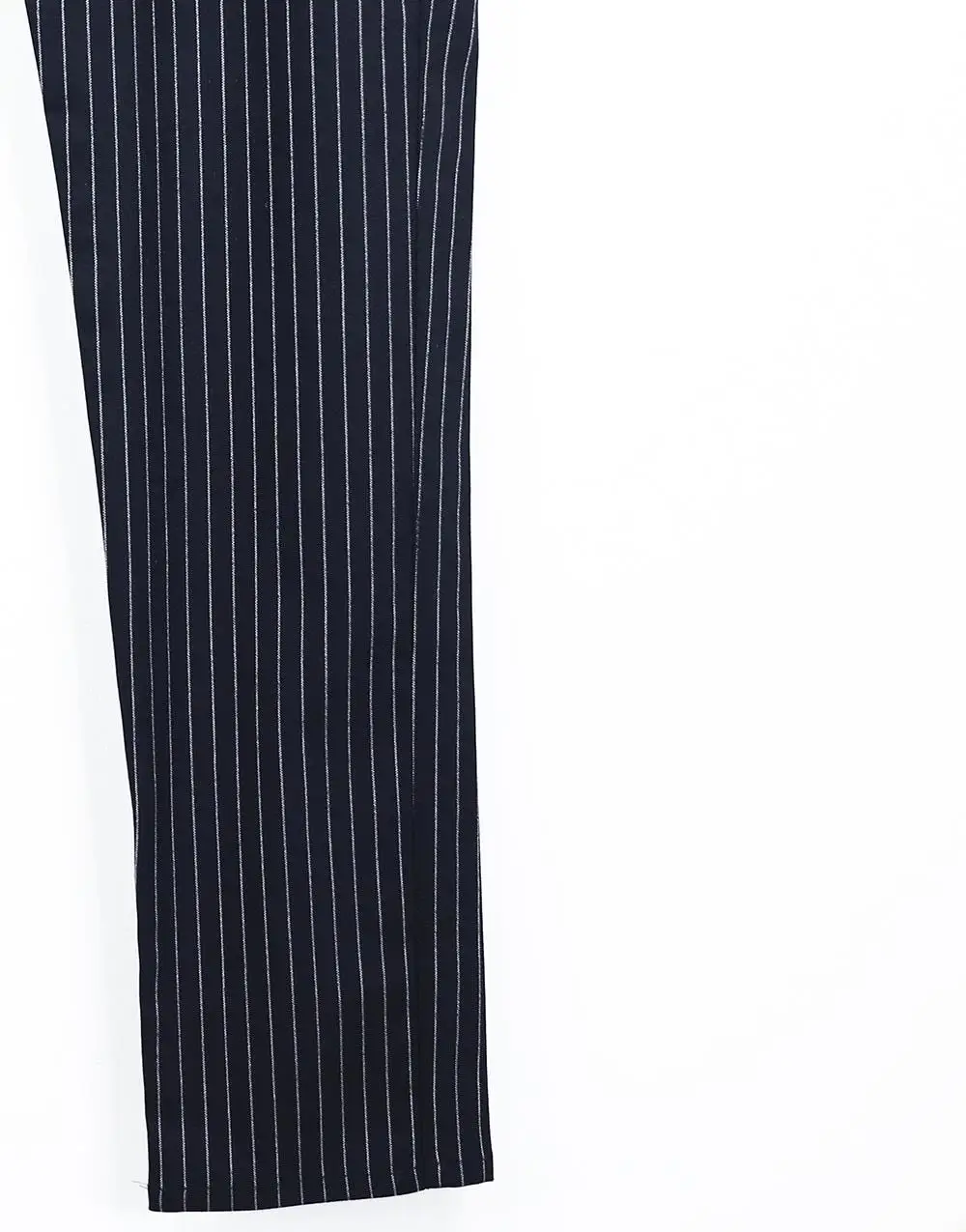

Italian Style Casual Striped Trousers Navy Blue