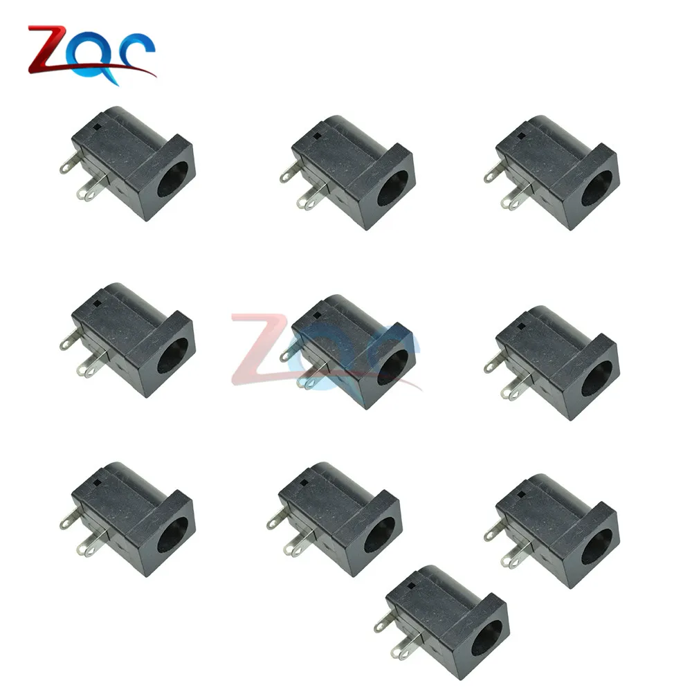 Female Jack 10 type4 10 шт. DC контакт разъема питания 2,1x5,5 мм Гнездовой разъем Jack+ штекер Jack гнездо адаптер PCB Крепление DIY разъем адаптера 2,1X5,5 - Цвет: Female Jack 10 type4