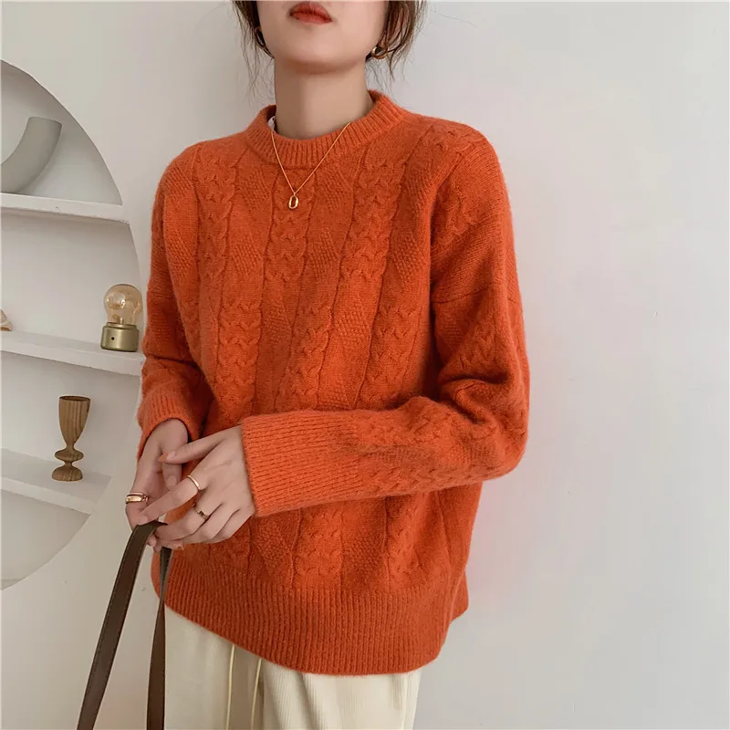 

Women's New Spring Winter Sweaters Femeal Fashion Korean Style Casual Pullovers Long Sleeve Knitted Tops