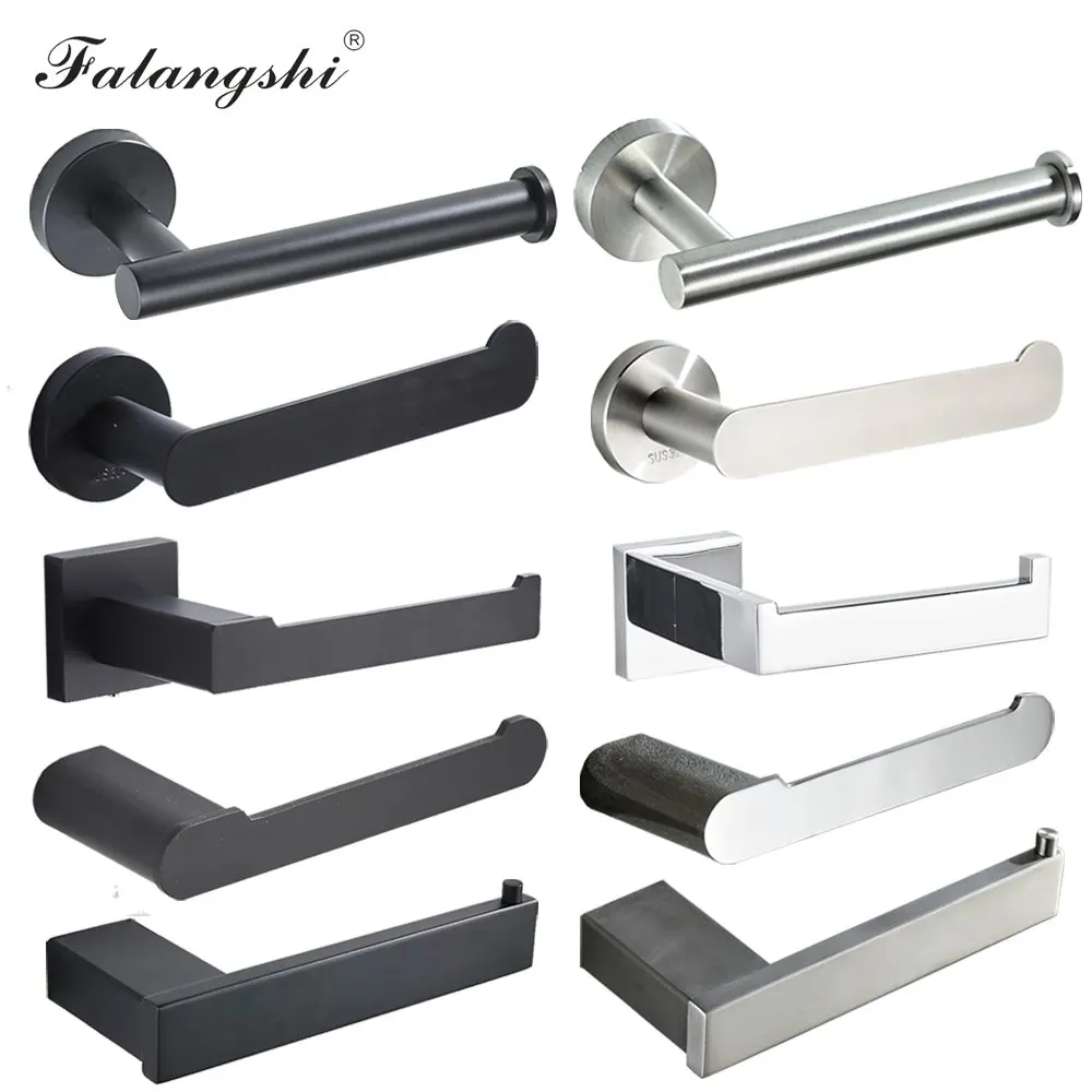 Держатель для туалетной бумаги из нержавеющей стали 304 матовый черный держатель