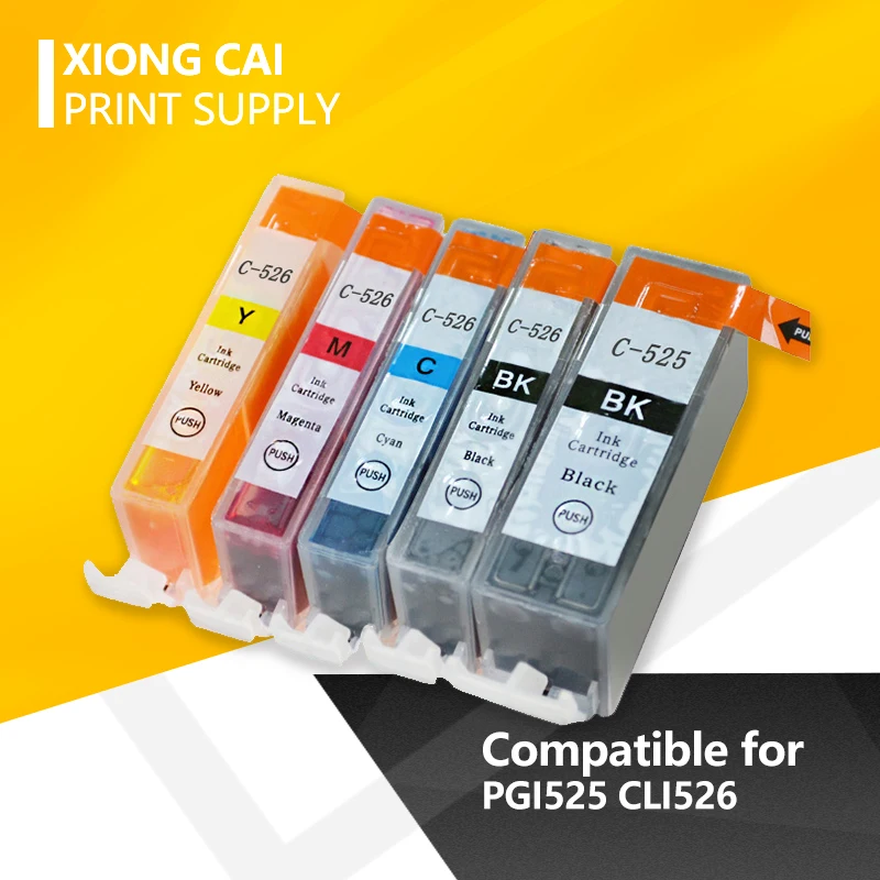 

15pcs for canon PGI525 CLI526 ink cartridges inkjet PIXMA IP4850 MG5150 MG5250 MG5350 MG6150 MG6250 MX885 MX895 Printers PGI 525