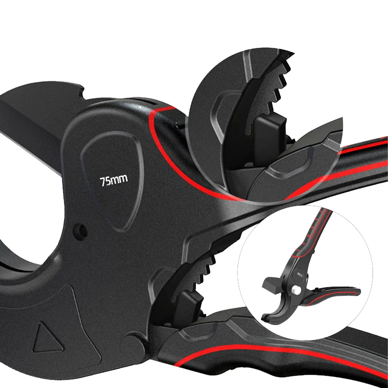 Hot PVC Pipe Cutting Machine Scissors Self-locking Ratchet Cutter For Tube Hose Plastic Pipes PVC/PPR Plumbing Hand Tools | Инструменты