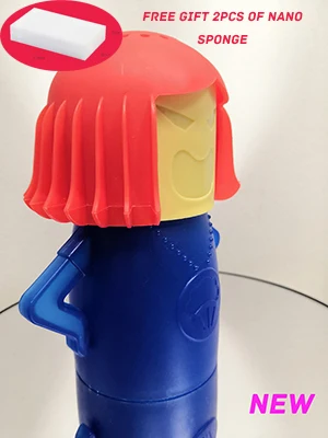 new blue Angry Cool Милая мама для микроволновой печи холодильника очиститель морозильной камеры паровой дезодорант легко очищает в минуты кухонные чистящие инструменты - Цвет: new blue