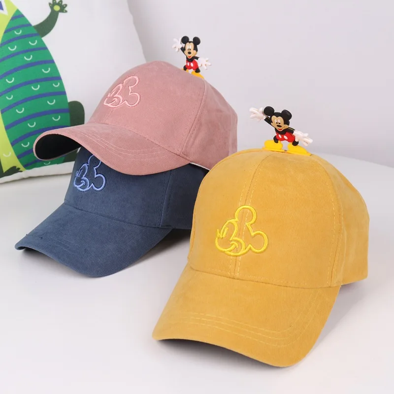 

2021 Summer Disney New Children's Baseball Hat Cute Cartoon Hat 3D Mickey Pattern Baseball Cap Boys Girls Hats