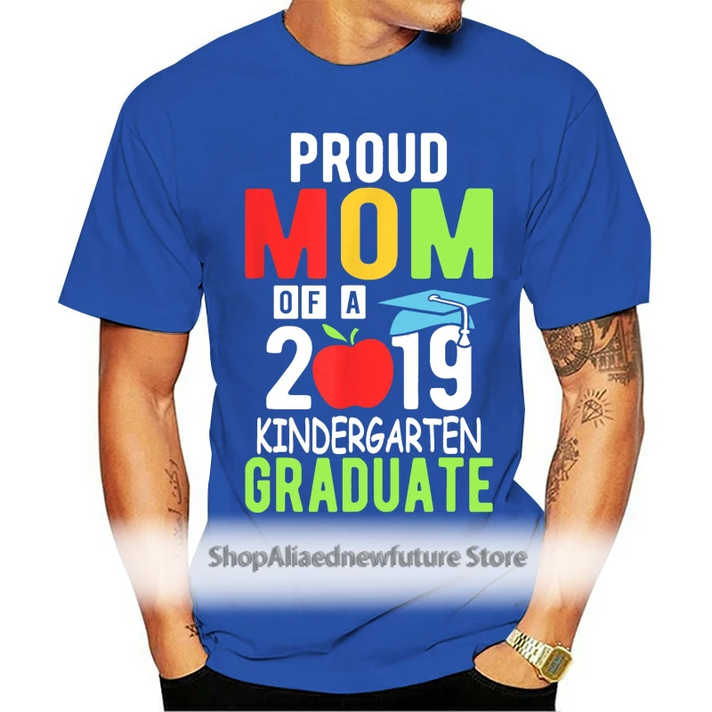 

A 2021 Kindergarten Graduate T-shirt-Men's T-Shirt-Black Proud Mom Of