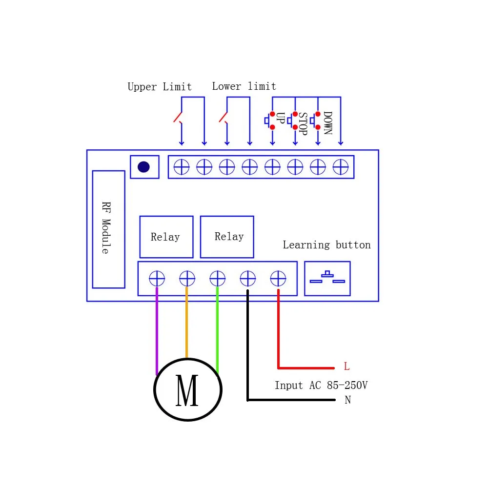 Высокая мощность 110V 220V AC 10A мотор беспроводной пульт дистанционного управления
