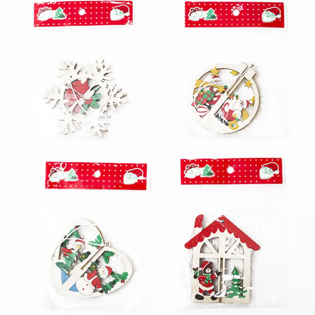 

Decor Wooden Christmas Tree Santa Claus Christmas Bow Bell Ornament Snowman Plaque Hanging Pendant 2022