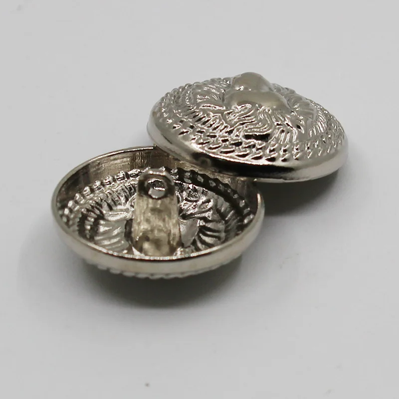 Золотистые серебристые металлические пуговицы в форме льва аксессуары для
