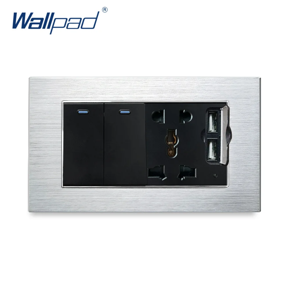 2-канальный переключатель с 5-контактным разъемом 2 USB-порта Wallpad роскошная
