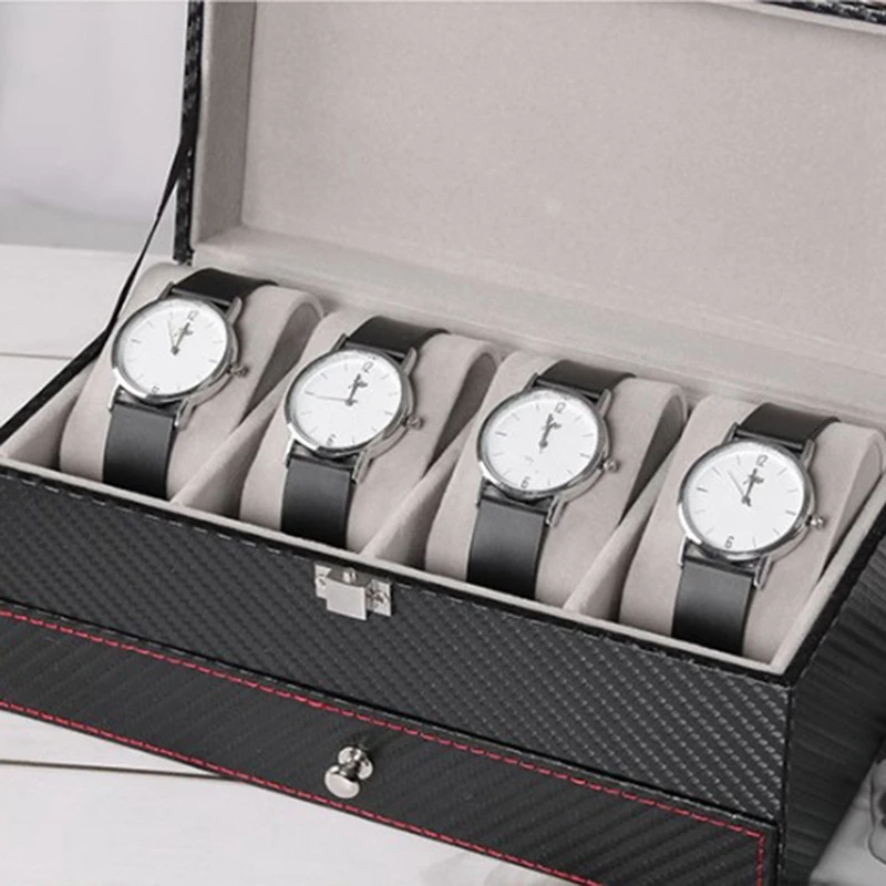 

Couple 4 Grid Watch Box Watch Box Double Jewelry Display Storage Box Shelf Storage Display Box Gift Box