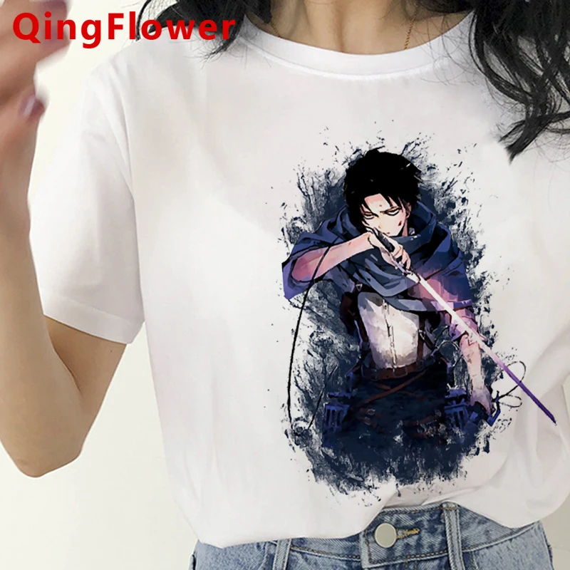 

Последний сезон обувь для косплея по аниме «атака на Титанов» Футболки женские tumblr одежда для пар белая футболка принтовые тройники, женски...