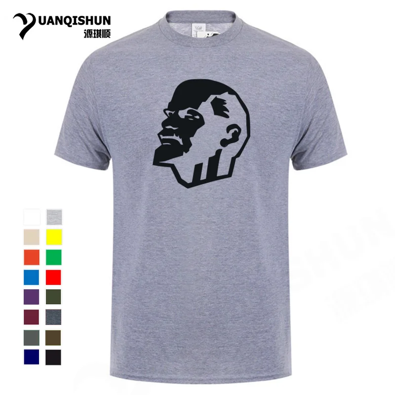 Мужская хлопковая футболка с круглым вырезом 16 цветов принтом портрета