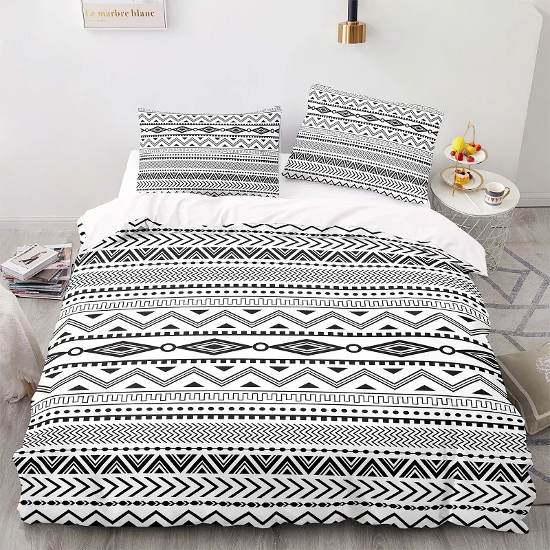 

3D Print Bohemia Abstract Pattern 264228 Duvet Cover Set With Pillowcase, 203229 Quilt Cover, Extra Large Bedding set