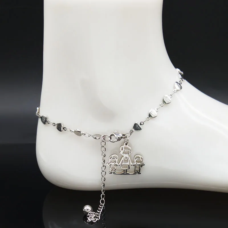 2021 Семейные комплекты одежды для мамы и сына из нержавеющей стали браслет на ногу