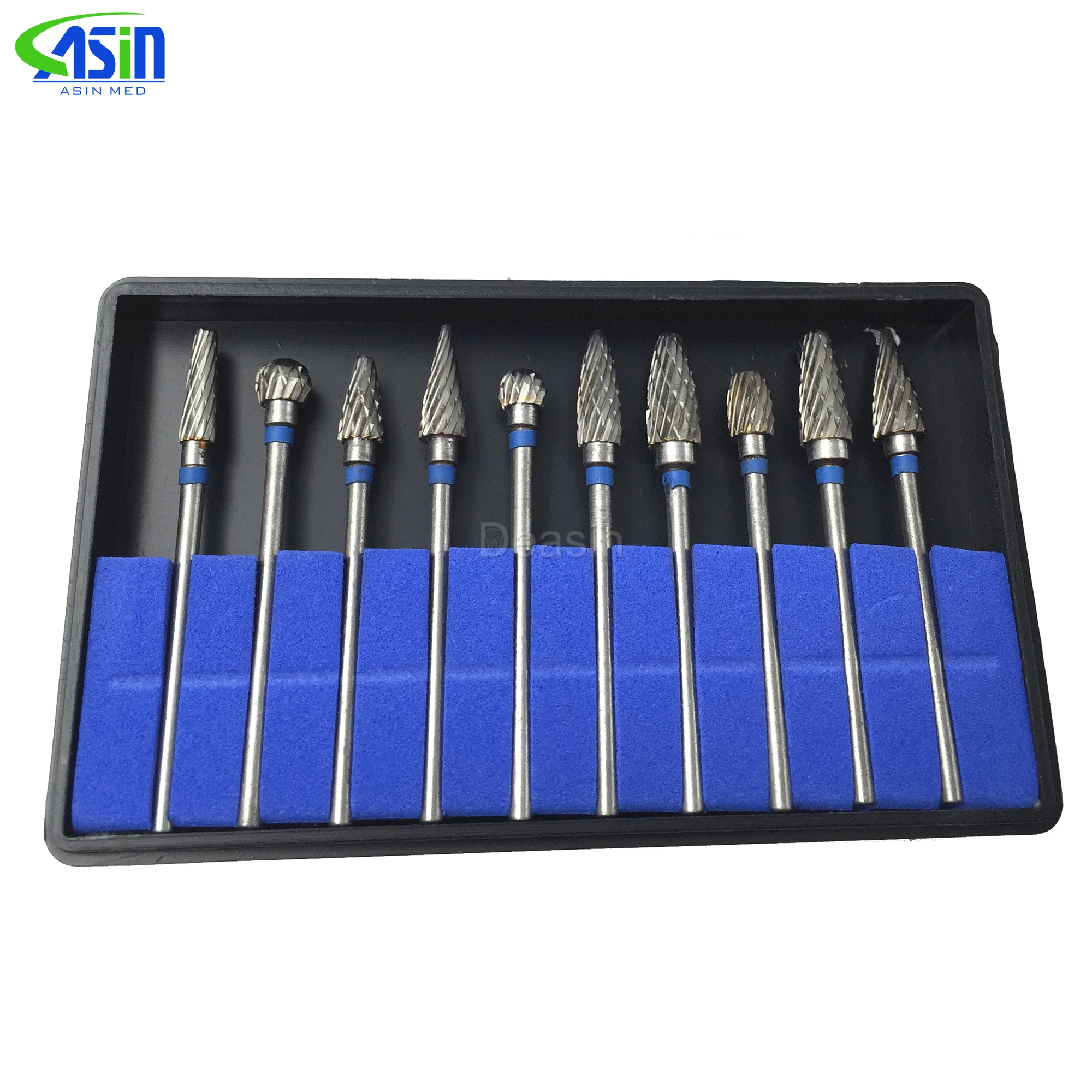 

10 шт./кор. вольфрамовые стальные стоматологические карбидные заусенцы лабораторные заусенцы зубная дрель стоматологические лабораторные материалы