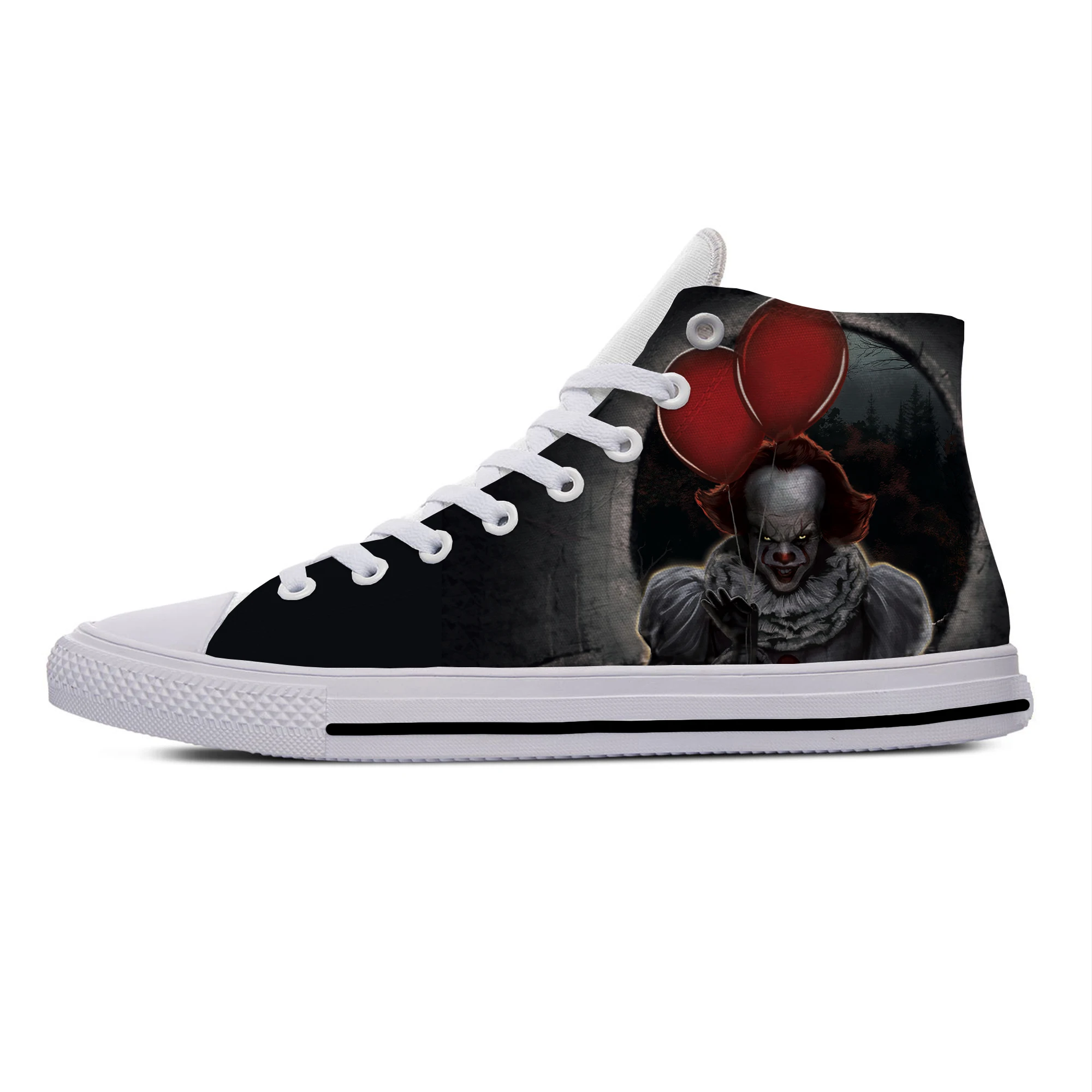 Pennywise It Movie Clown Joker Lover Loser Funny Casual Cloth Shoes High Top Lightweight Breathable 3D Print Men women Sneakers |