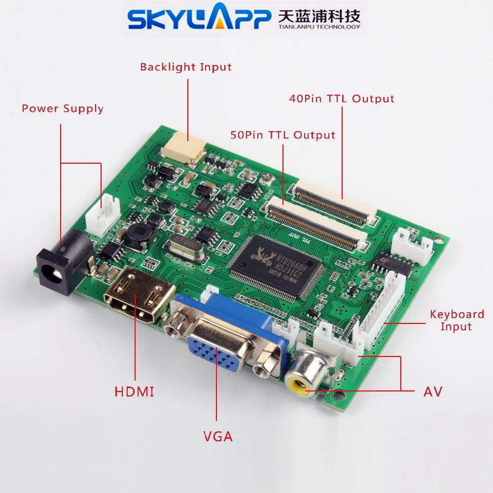 Плата управления TFT монитором с высоким разрешением 10 1*1280 800 дюйма 2AV HDMI VGA |
