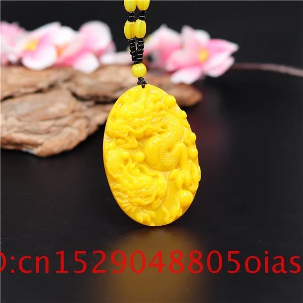 Натуральный желтый Нефритовый камень Hetian из бисера Дракон ожерелье китайского