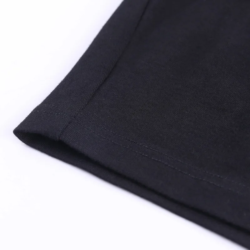 

Fashion Personality T-Shirt Women High Waist 2020 Round Neck Chain Slim Black Top Tide Summer
