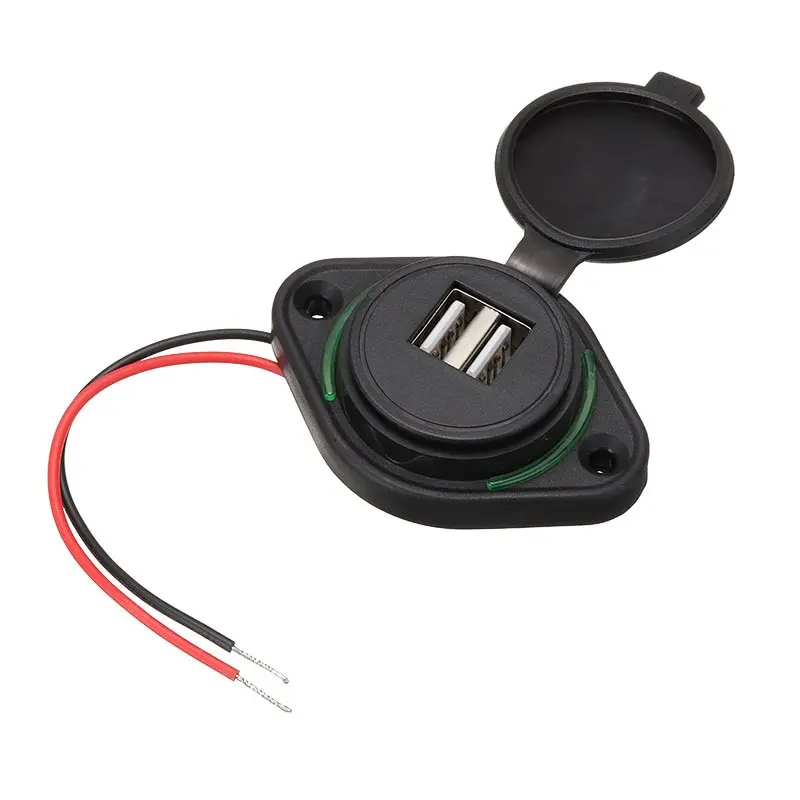 Универсальное автомобильное зарядное устройство на 12 В 24 с двумя USB портами для