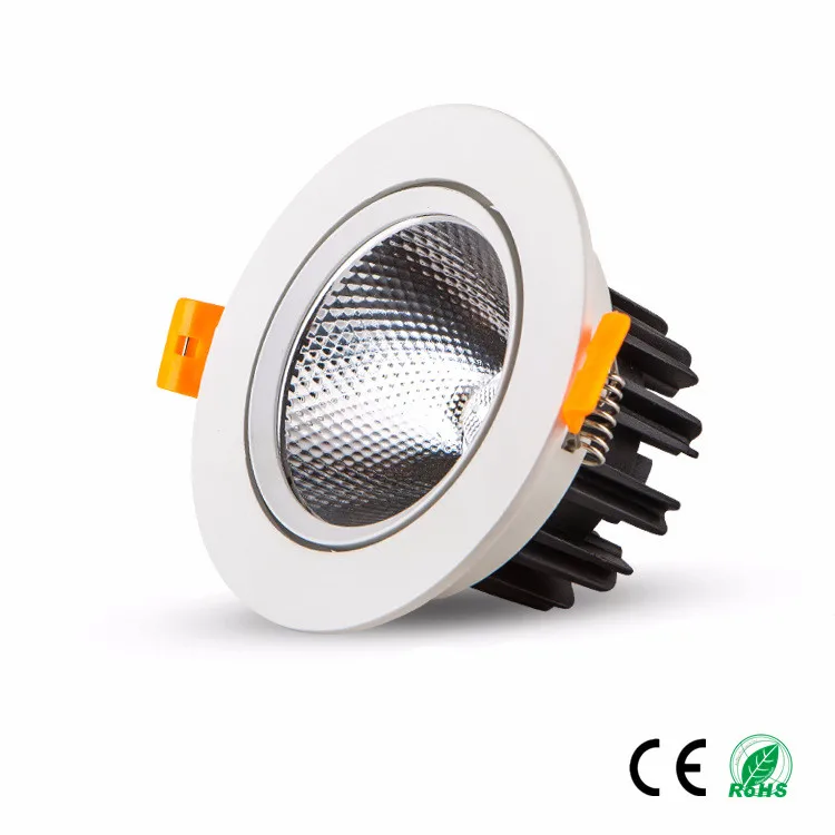 Светодиодный встраиваемый светильник COB с регулируемой яркостью 7 Вт 9 12 15 20