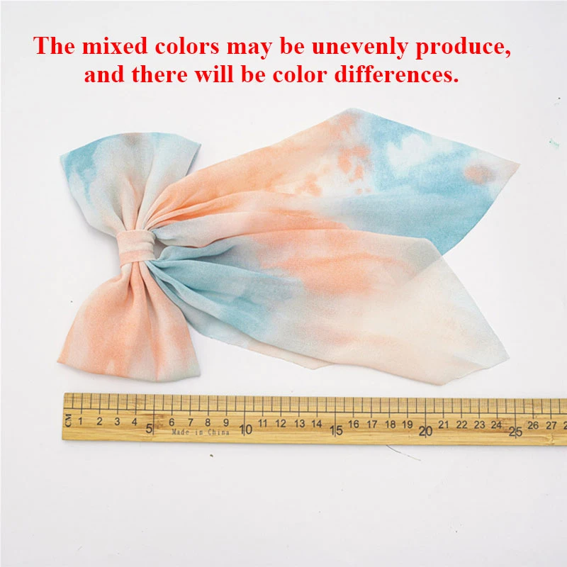 

New Tie-Dye Bow Hairpin Women Satin Bowknot Hairpin Hair Grip Clip Colorful Bow Hair Ribbons Elegant Versatile Hair Accessories