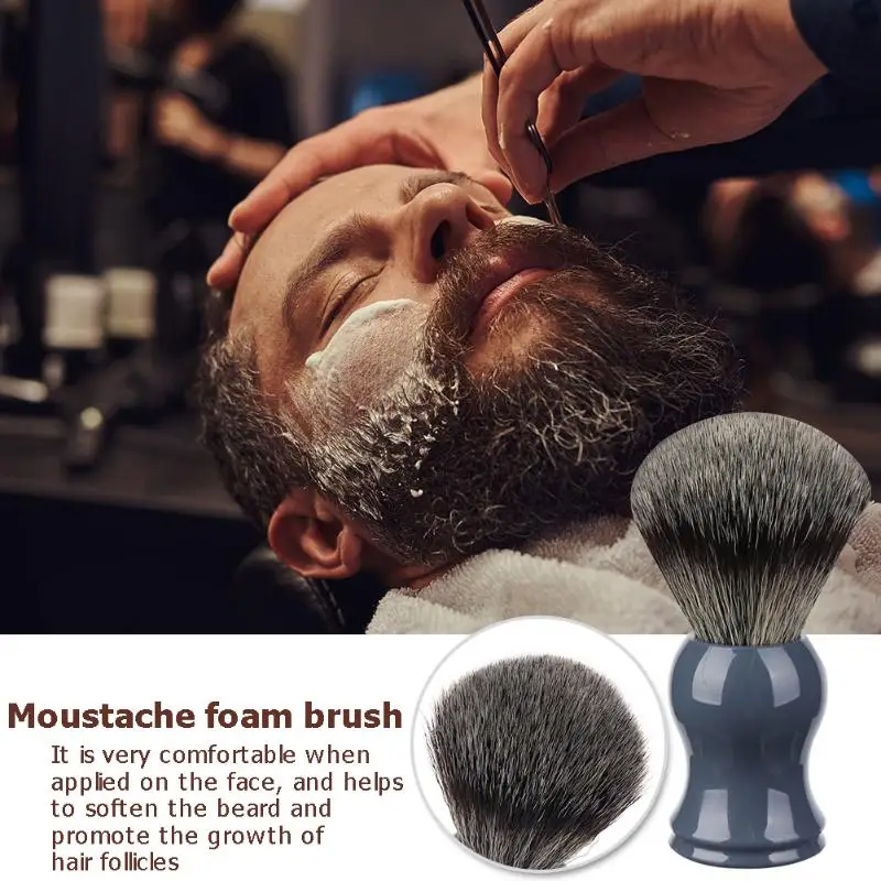Мужская щетка для бритья лица чистки бороды с деревянной ручкой Усы