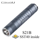 Фонарик Convoy S21B со светодиодной подсветкой SST40, серый, 21700, фонарик для кемпинга, рыбалки, охоты, велосипеда