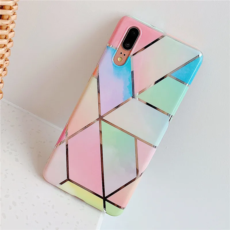 Блестящий золотой мраморный чехол для телефона huawei P20 Lite TPU чехол p20 pro Чехол для huawei p30 lite pro mate 20 pro Чехол для телефона