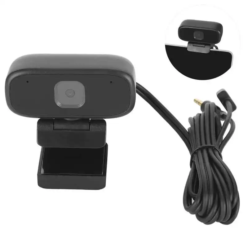 

PC Camera 720P High Definition Laptop Webcam Auto Focusing Computer Camera with Builtin SoundAbsorbing Microphone for for