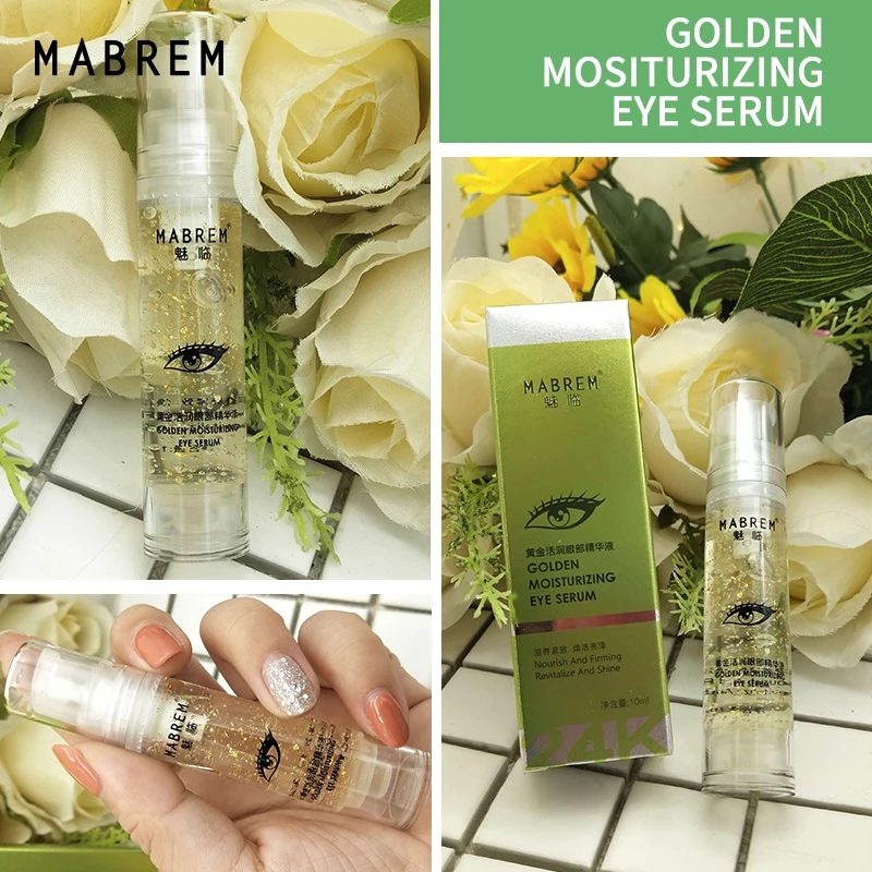

MABREM 22k Golden Eye Serum Anti-Wrinkle Anti-Age Against Puffiness Moisturizing Remover Dark Circles Hyaluronic Acid Eye Serum