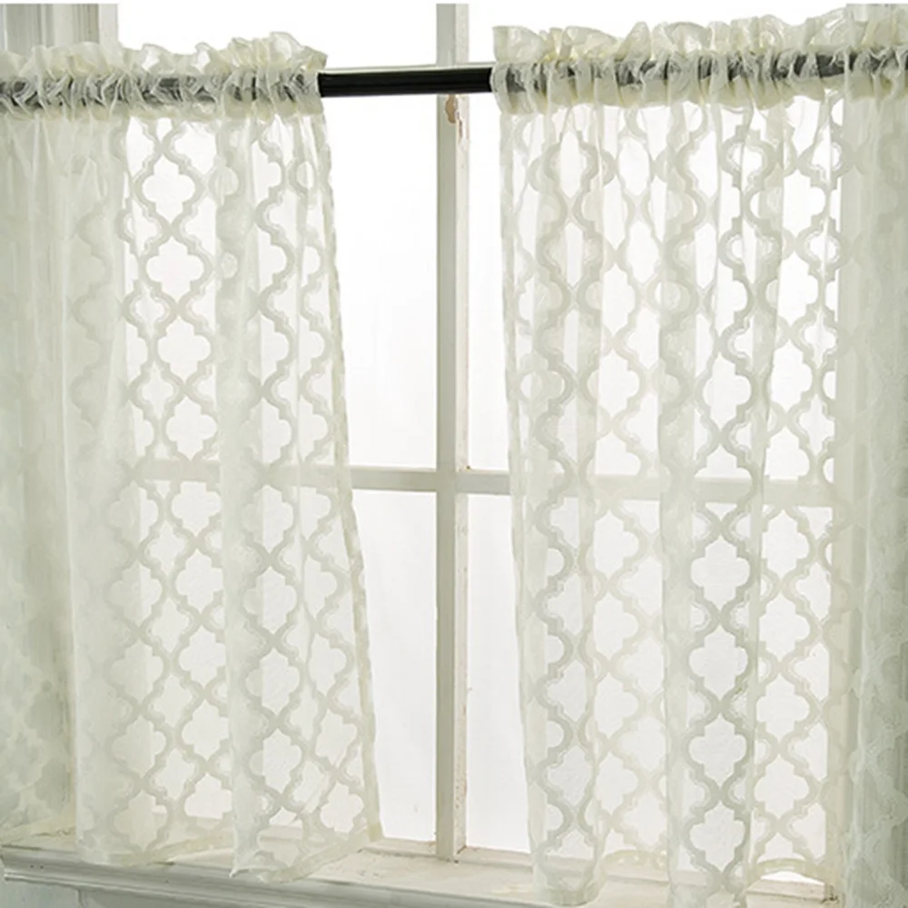 Один кусок кружева кофе короткие занавески s кухонный шкаф книжная полка