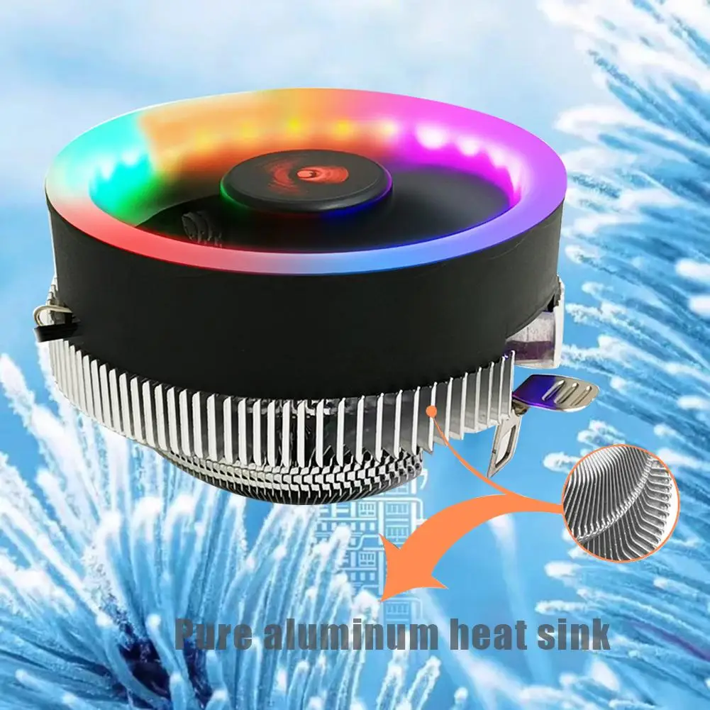 COOLMOON Q2 RGB 3 Pin охлаждающий вентилятор радиатора Процессор радиатор для Intel разъем