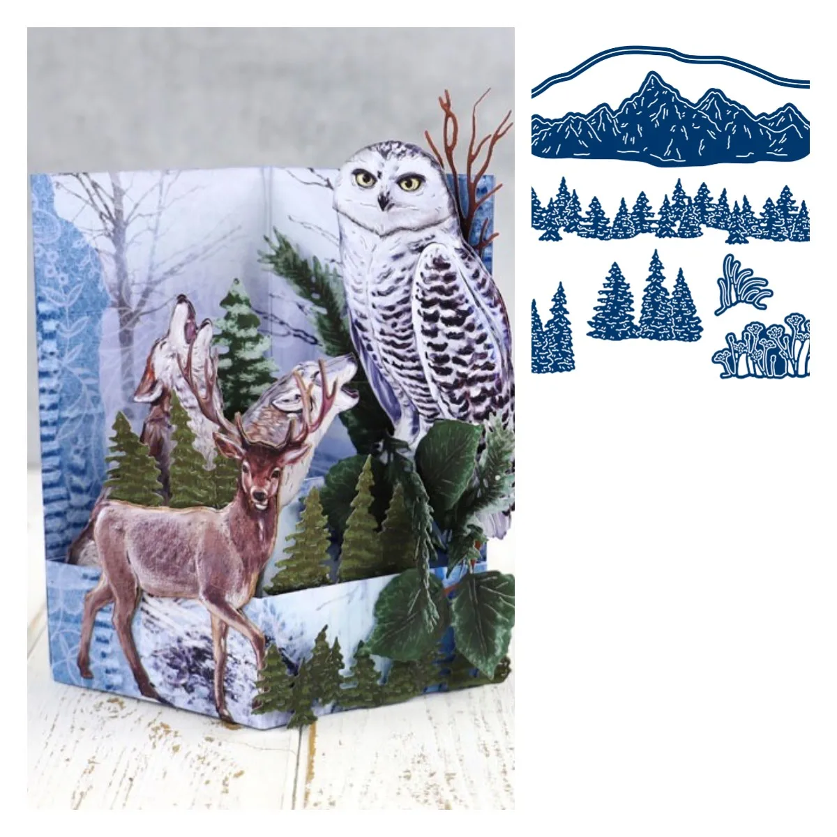 

Dies Scrapbooking Metal Into The Mountains Cutting Dies Craft Embossing Make Paper Greeting Card Making Template DIY Handmade