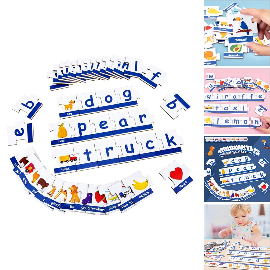 

ABC Alphabet Card Spelling Learning ABC Letter Puzzles Cognitive Skills Toy