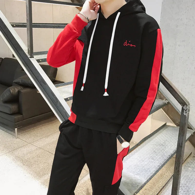 Мужские спортивные костюмы из двух предметов толстовка с капюшоном и штаны 2 шт. |