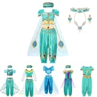 Платье MUABABY Арабской принцессы, нарядный костюм Аладдина для девочек, детская фотография, одежда для хэллоуивечерние