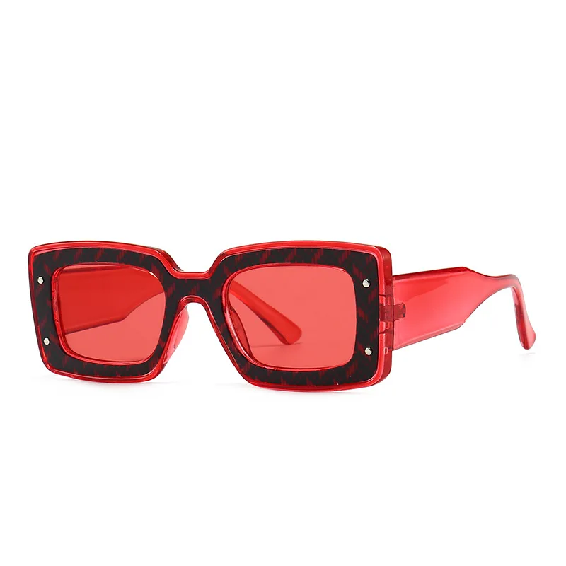 Женские солнцезащитные очки JASPEER в стиле ретро UV400 коричневые толстой оправе