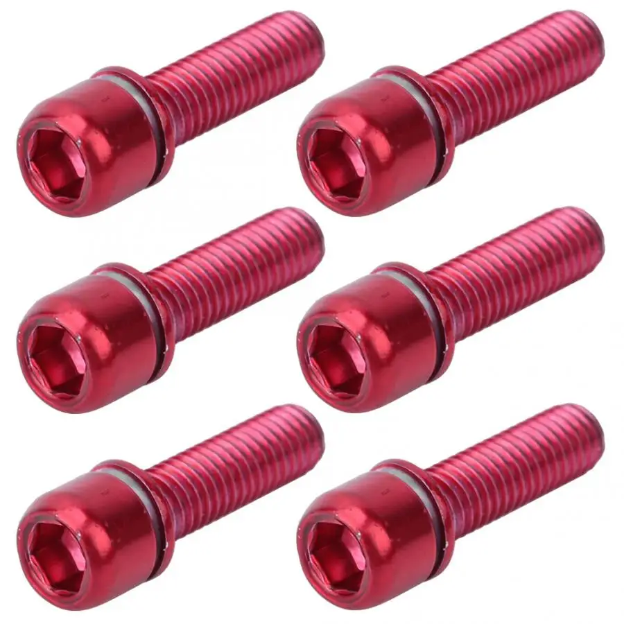 6 шт. M5x18mm винт велосипеда болт велосипед из титанового сплава перекладина руля винт Открытый Велоспорт запасные части