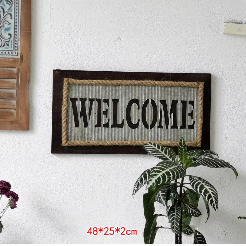 

WELCOME Handmade Vintage Decorative Wall Plaques