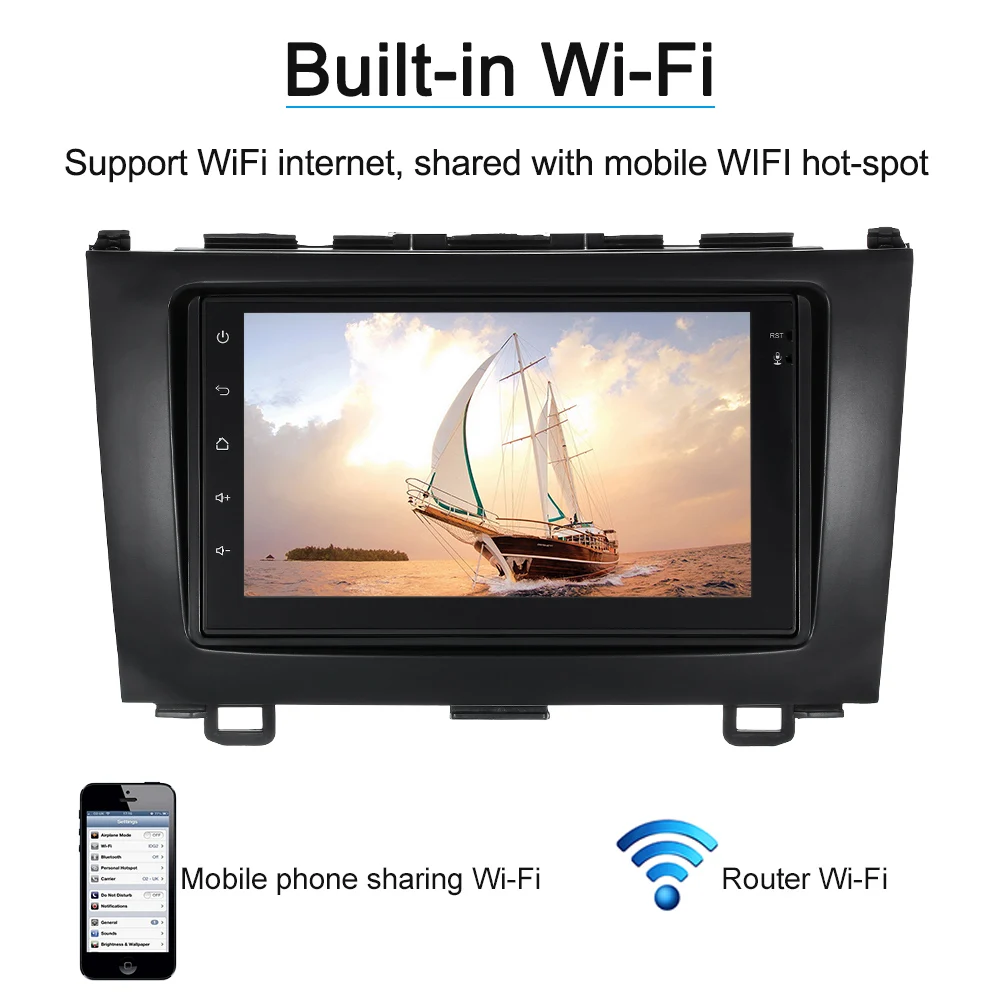 Автомагнитола 2 Din 7 дюймов Android 6 0 GPS навигация BT Wi Fi AM/FM подходит для Honda CRV 2008