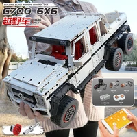 mould king 13061 high tech motorized g700 6x6 suv truck vehicle building blocks bricks rc car model toys for children
