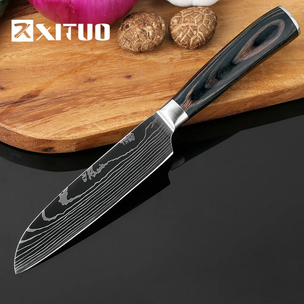 Кухонный нож XITUO 5 дюймов для фруктовой чистки 7CR17 мяса из высокоуглеродистой