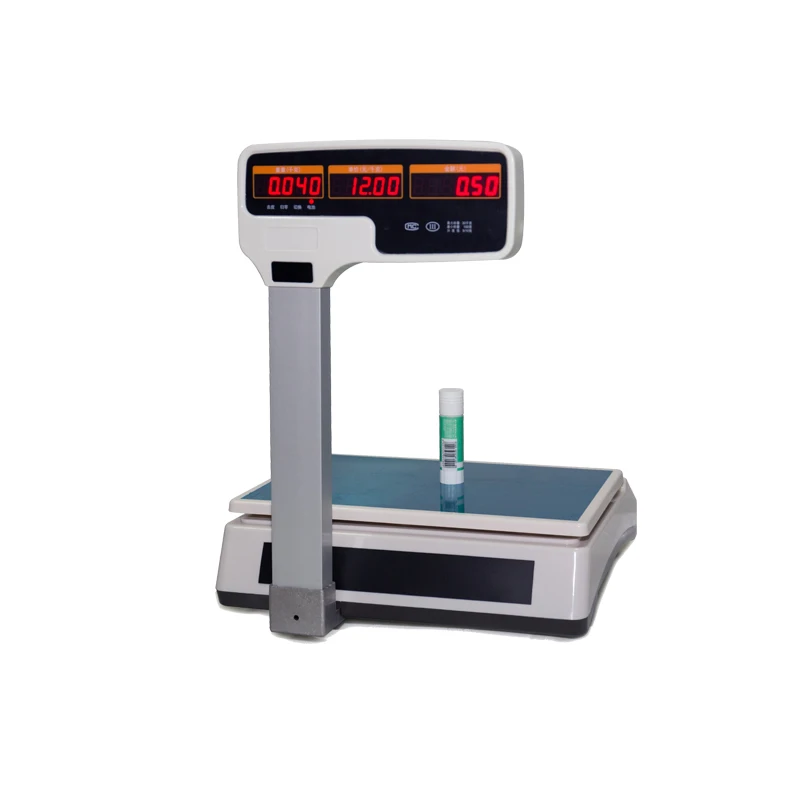 

HSPOS 30kg Electronic Digital Scale Weighing Kitchen Scale Balance Cash Register Receipt Scale Price Equipment HS-T30U