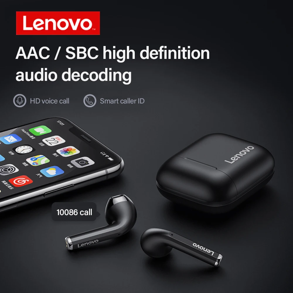 

Original Lenovo LP2 TWS Wireless Headphone Bluetooth 5.0 Touch Control Dual Stereo Bass Earphones with Micphone Sports Earbuds