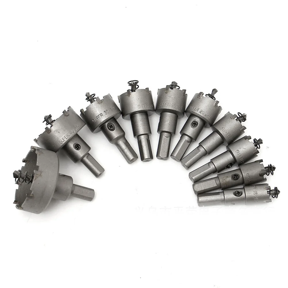 

Набор твердосплавных наконечников для дрели, 10 шт., 16-50 мм