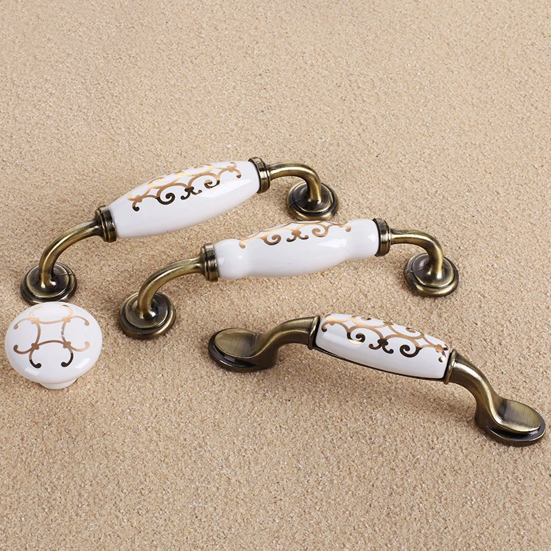 

Ceramic Door Handles Vintage Antique Furniture Handles Drawer Pulls Kitchen Cabinet Knobs and Handles door knobs and handles