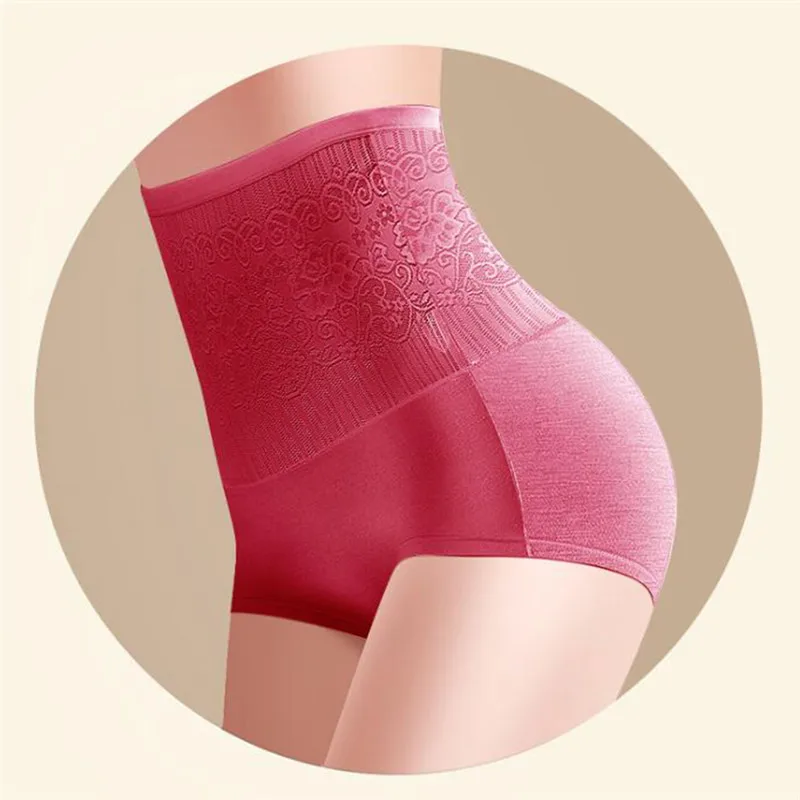 

Women Underwear High Waist Femme Intimates Solid Women's Panties Ladies Body Shaper Printed Bodycare Slim Underpants For Female