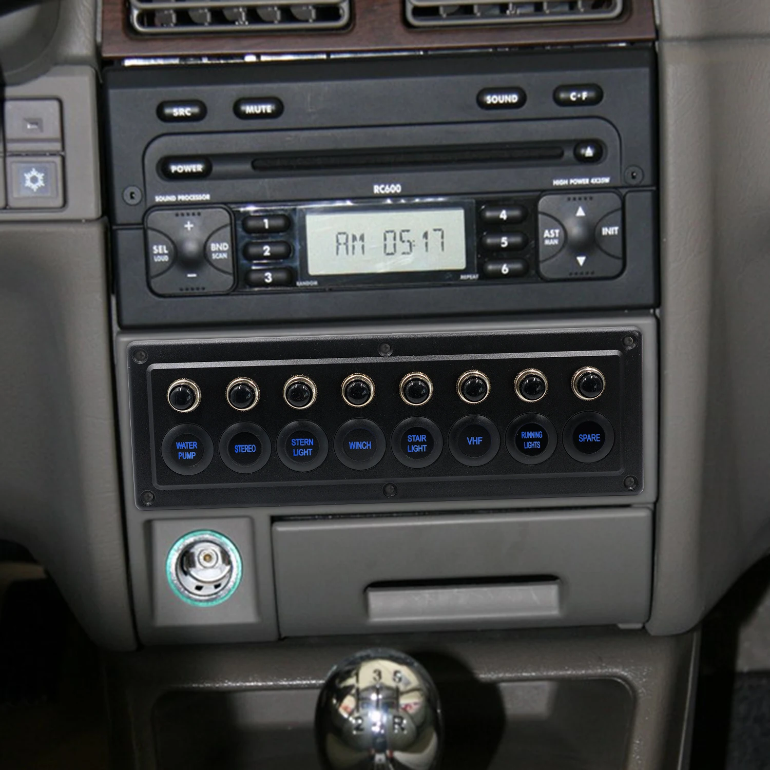 

8 Digit Single Touch Panel Universal Car Boat Switch Panel 8 Gang Switch Panel DC12V~24V Circuit Breaker Switch Panel