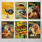 Художественный фильм Назад в будущее, винтажные постеры для домабарагостиной, Декор, крафт-бумага, высококачественный плакат, наклейка на стену